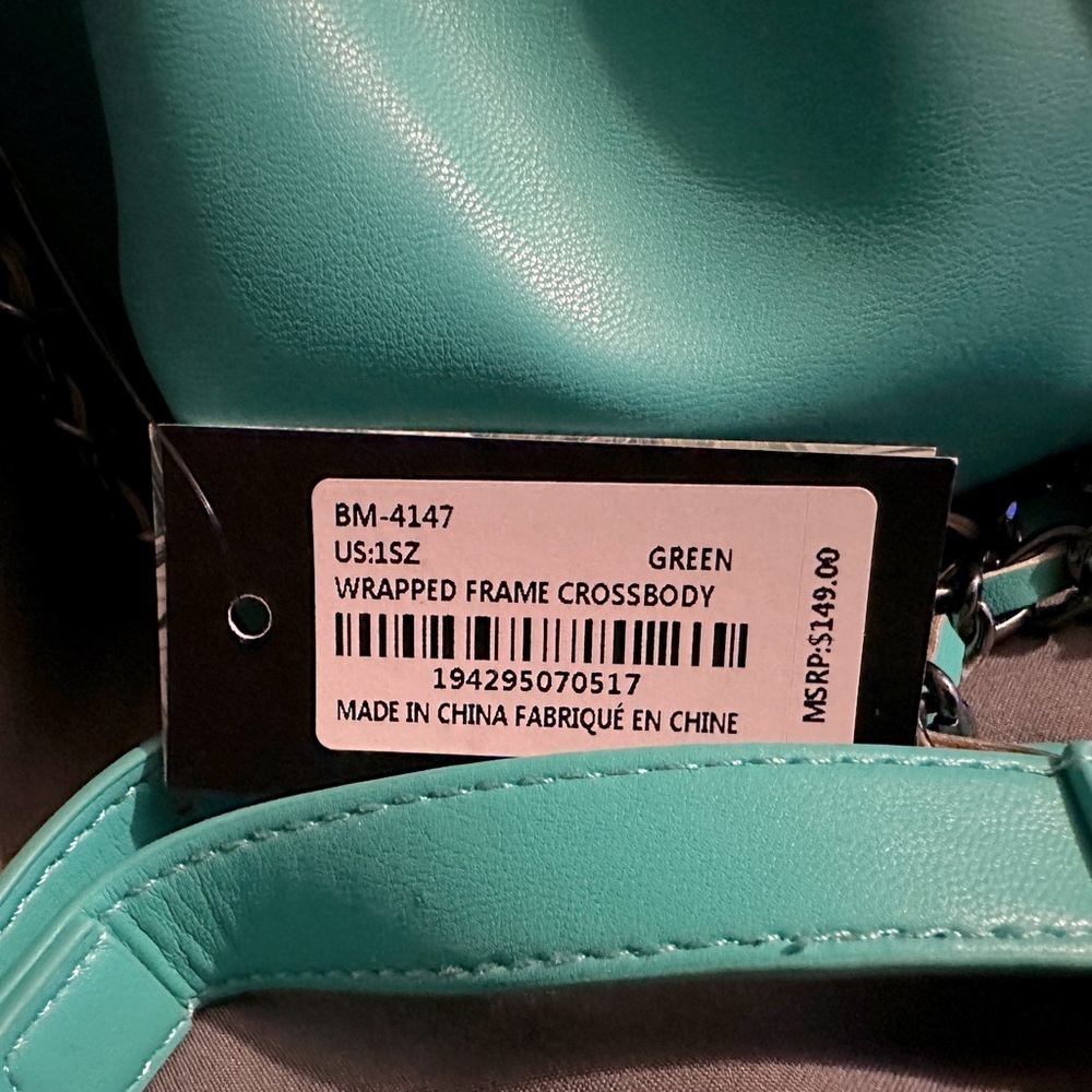 Badgley Mischka Teal Bag with Strap - Picture 2 of 4
